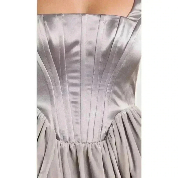 New STAUD Landscape Dress Silver New w/Tags Retails $450 - Picture 8 of 13